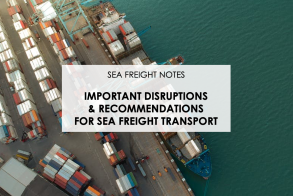 Important disruptions and recommendations for sea freight transport