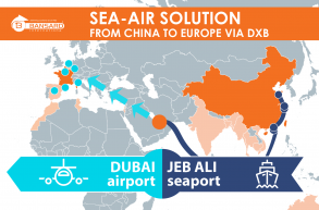 Sea-Air service from China to Europe via Dubai