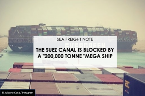 The Suez Canal is blocked by a "200,000 tonne "mega ship 